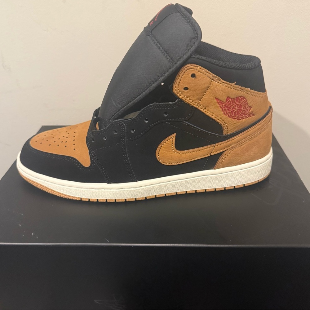 Nike Air Jordan Black and Tan Sneakers